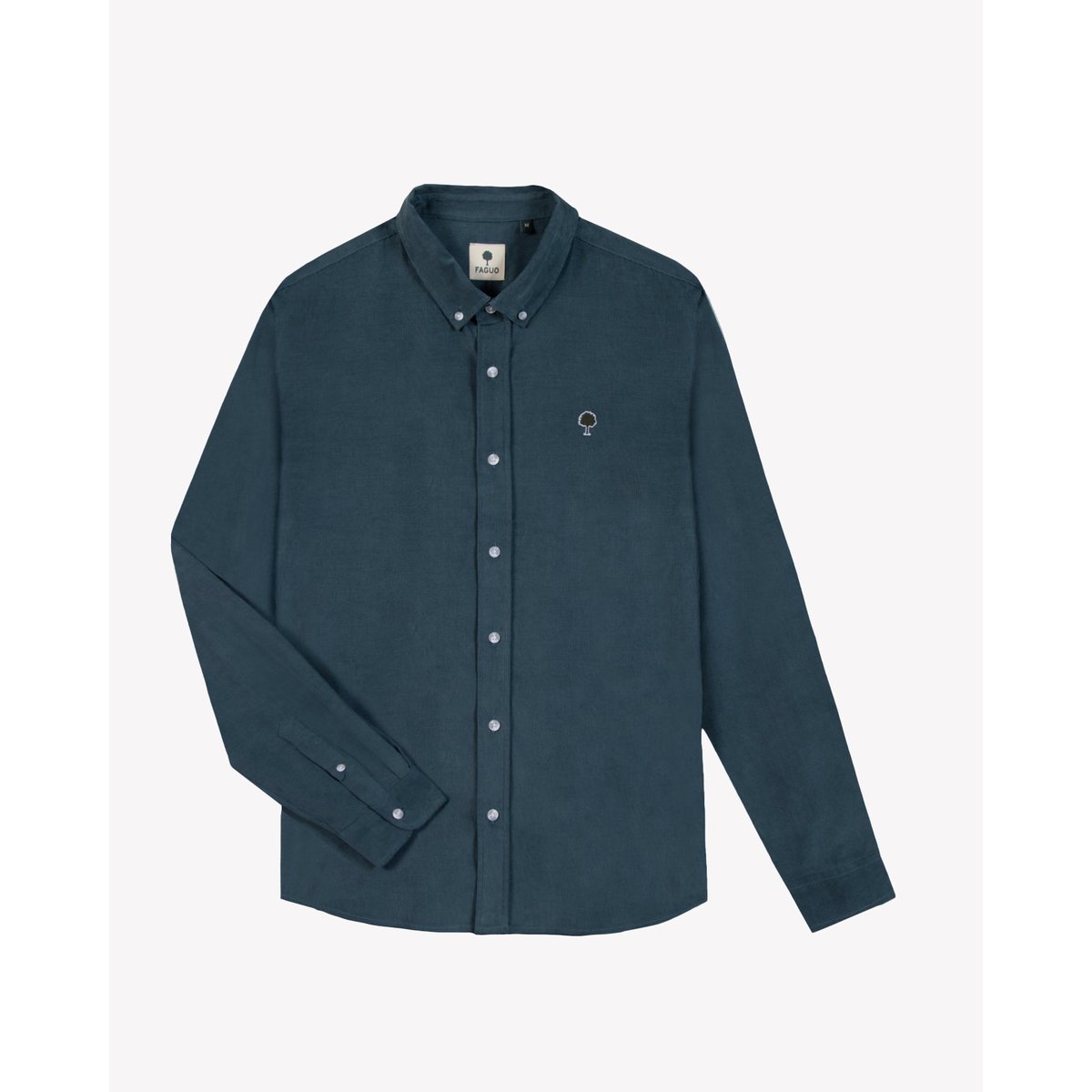 Chemise en velours côtelé bleu, FAGUO