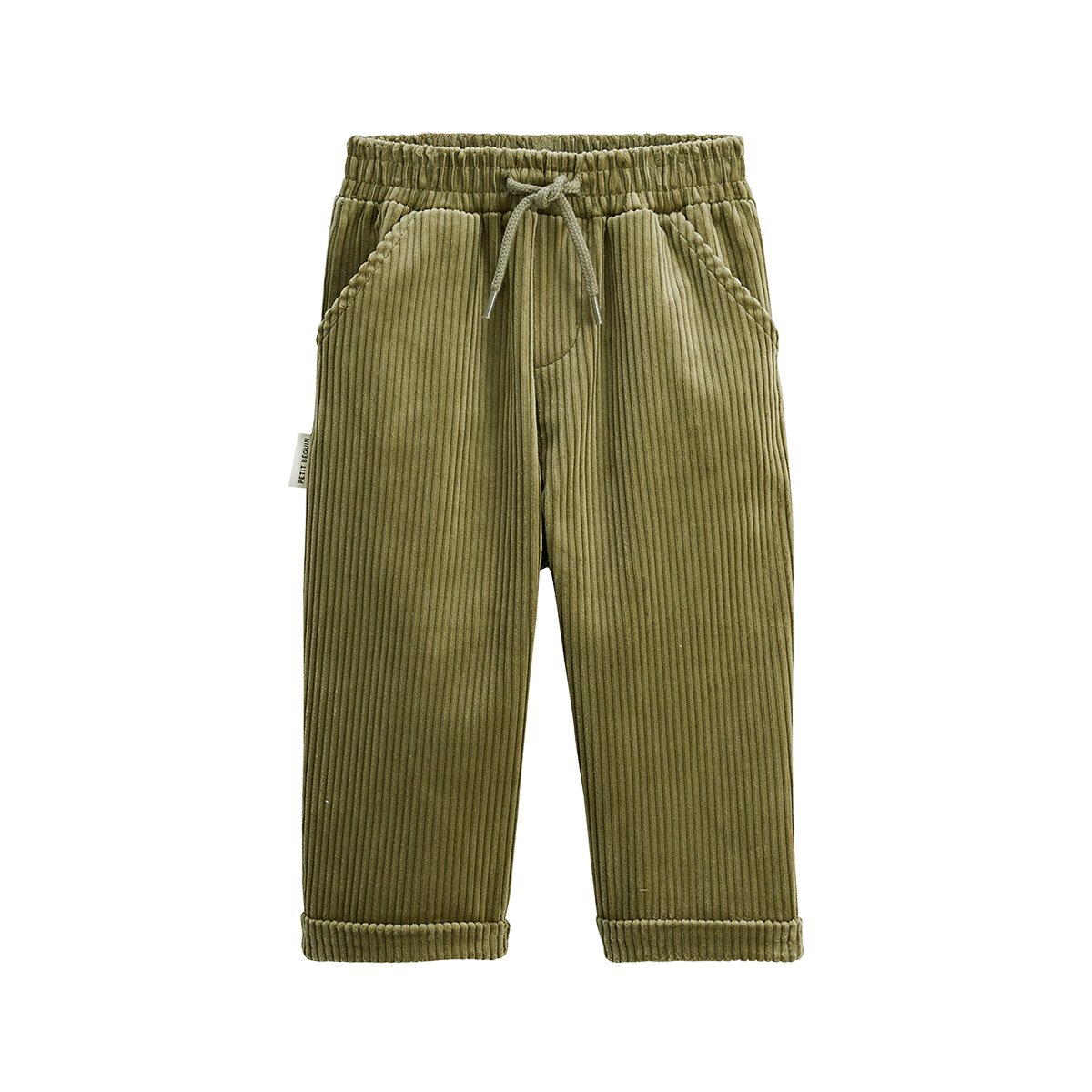 Lot de 2 pantalons enfant en velours côtelé Charly camel, PETIT BEGUIN
