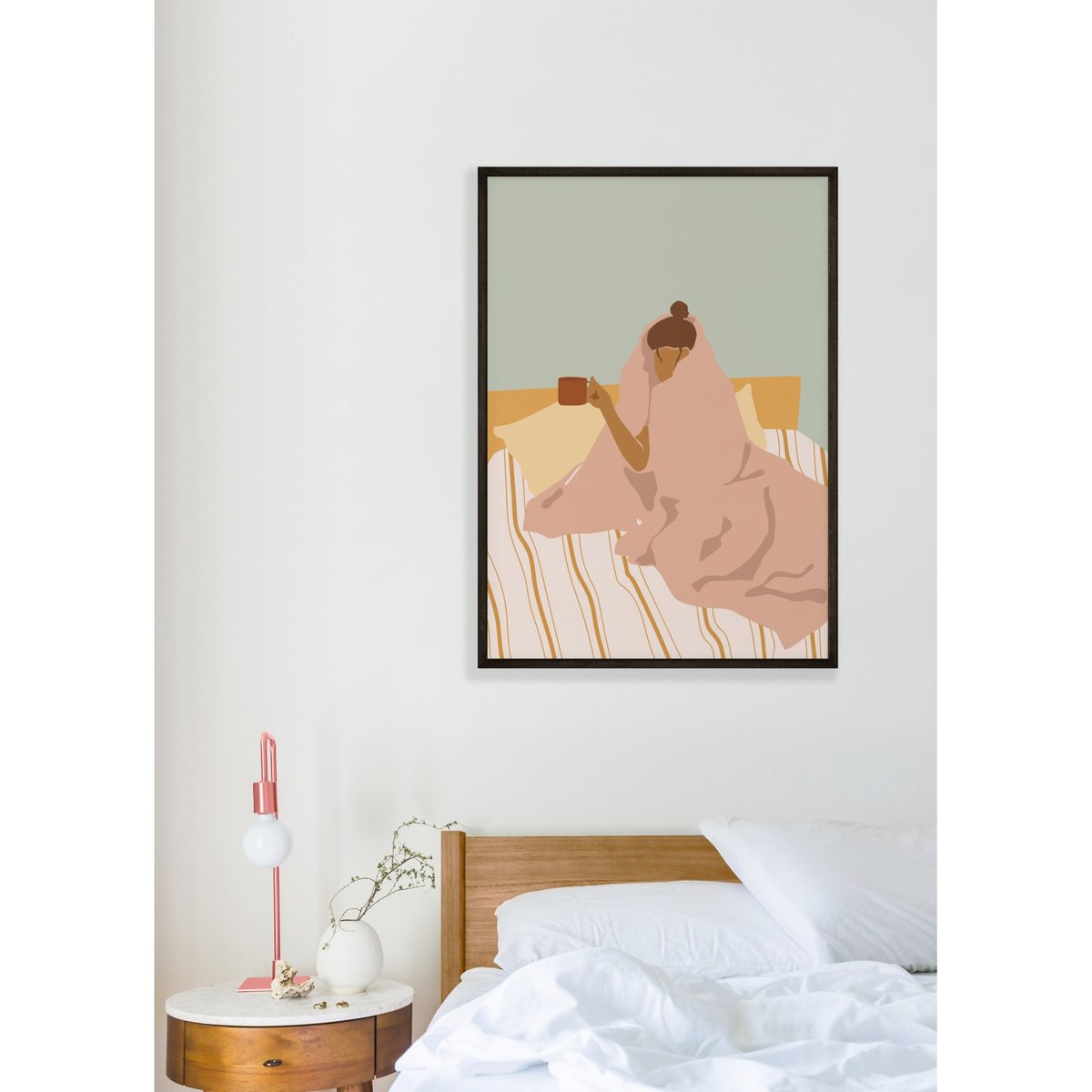 Affiche Abstract Autumn 4 blanc, L'AFFICHERIE
