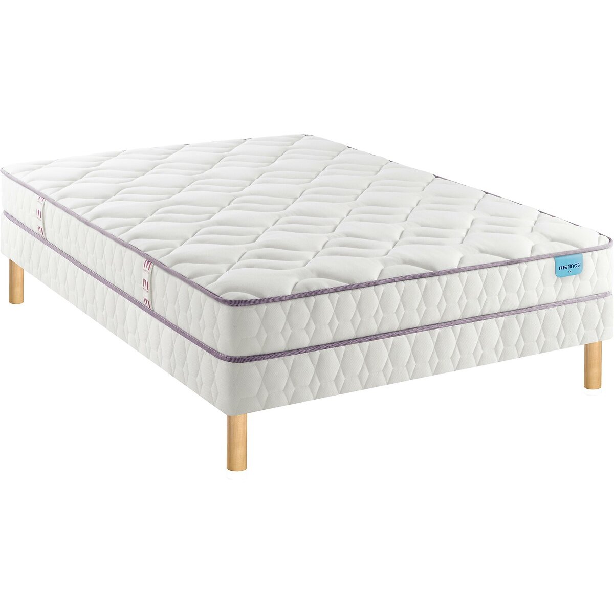 Set materasso in schiuma e rete, Happy Lit bianco, MERINOS