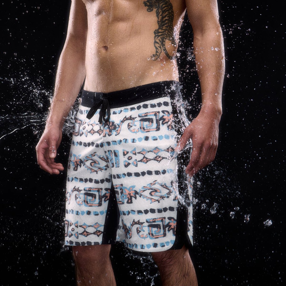 Boardshort SEARCH Series 3-2-One Cordura 19" blanc vintage, RIP CURL