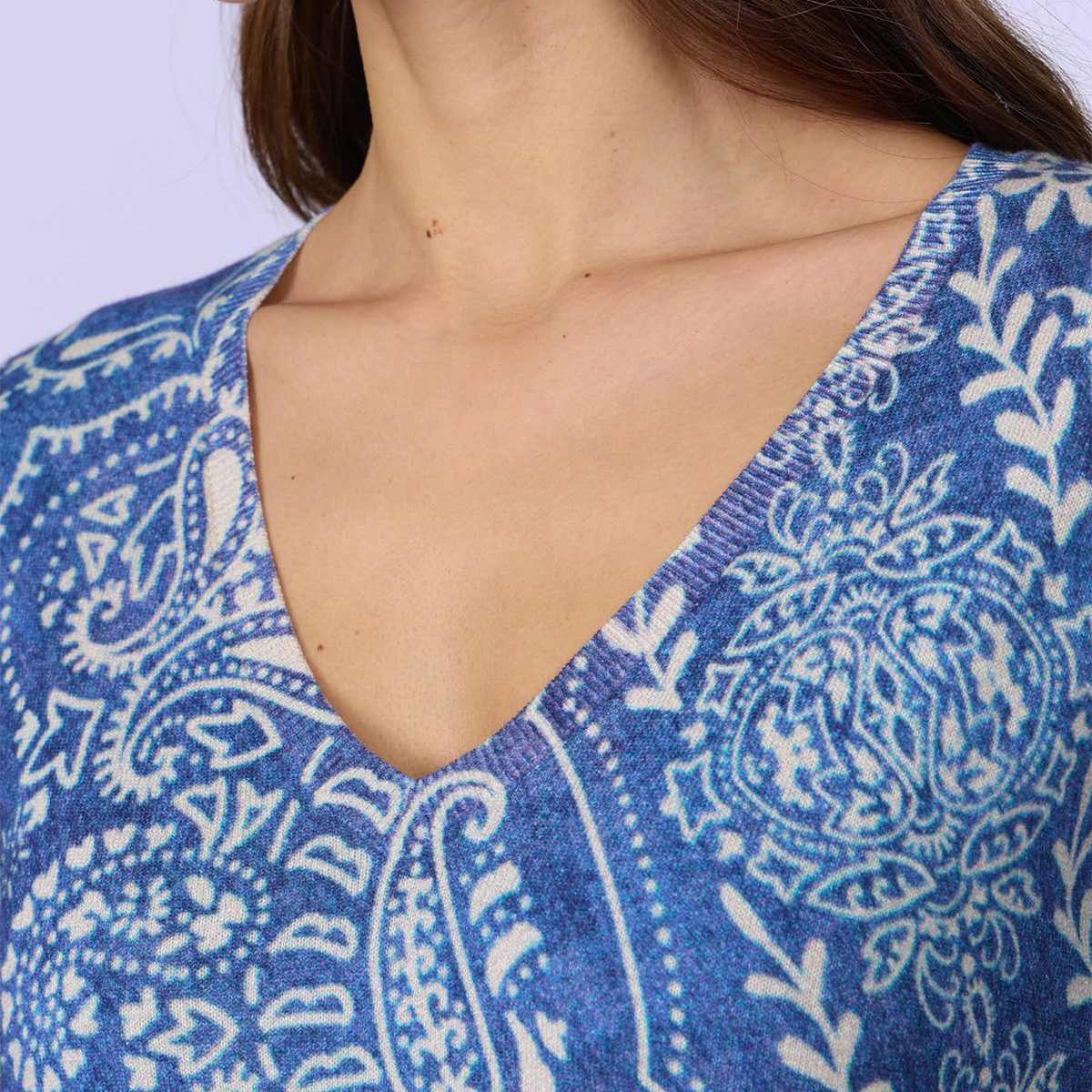 Pull Déborah bleu, MISE AU GREEN