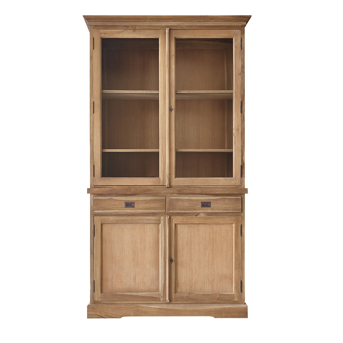 Vaisselier en teck massif 120 cm BOSTON naturel, BERAH GETAH