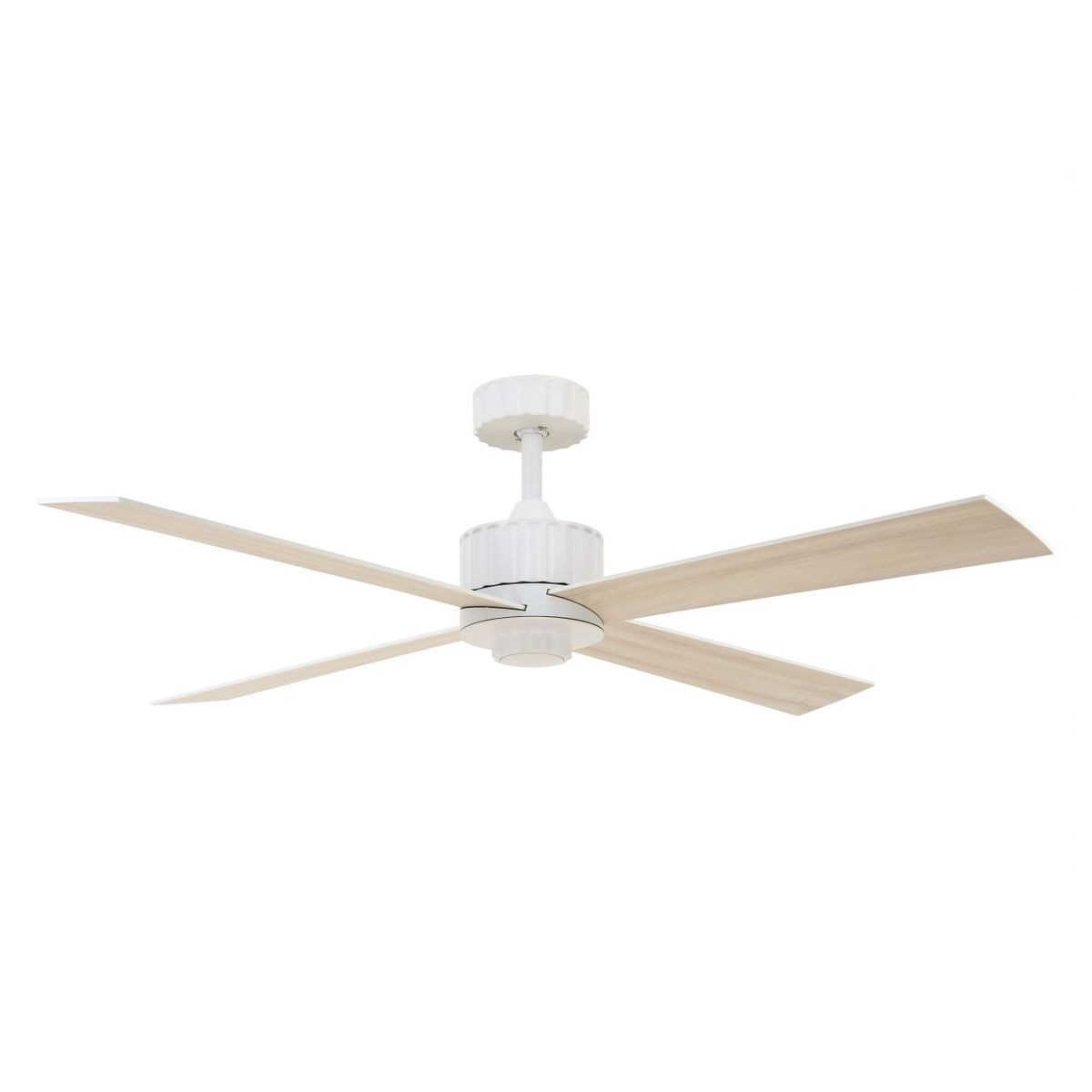 Ventilateur plafond NEWPORT blanc - bois chêne, BOUTICA-DESIGN