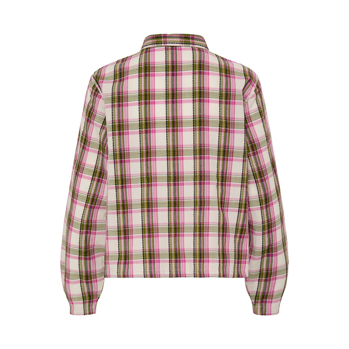 Á manches longues vert calla green check, ICHI