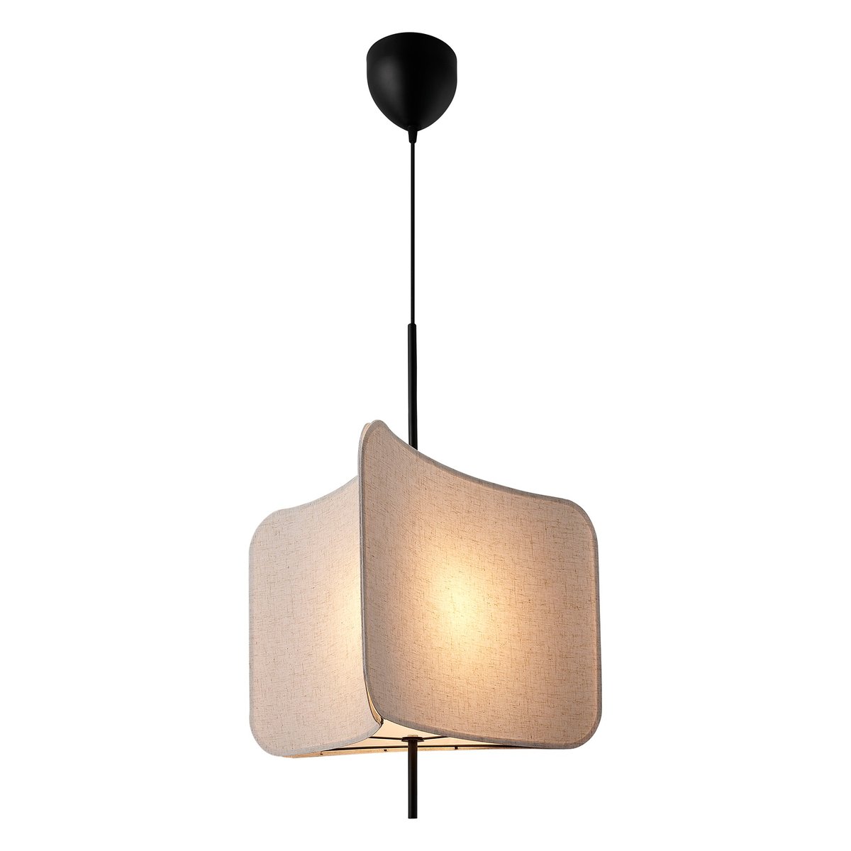 Suspension moderne en textile, TINTO noir, NORDLUX