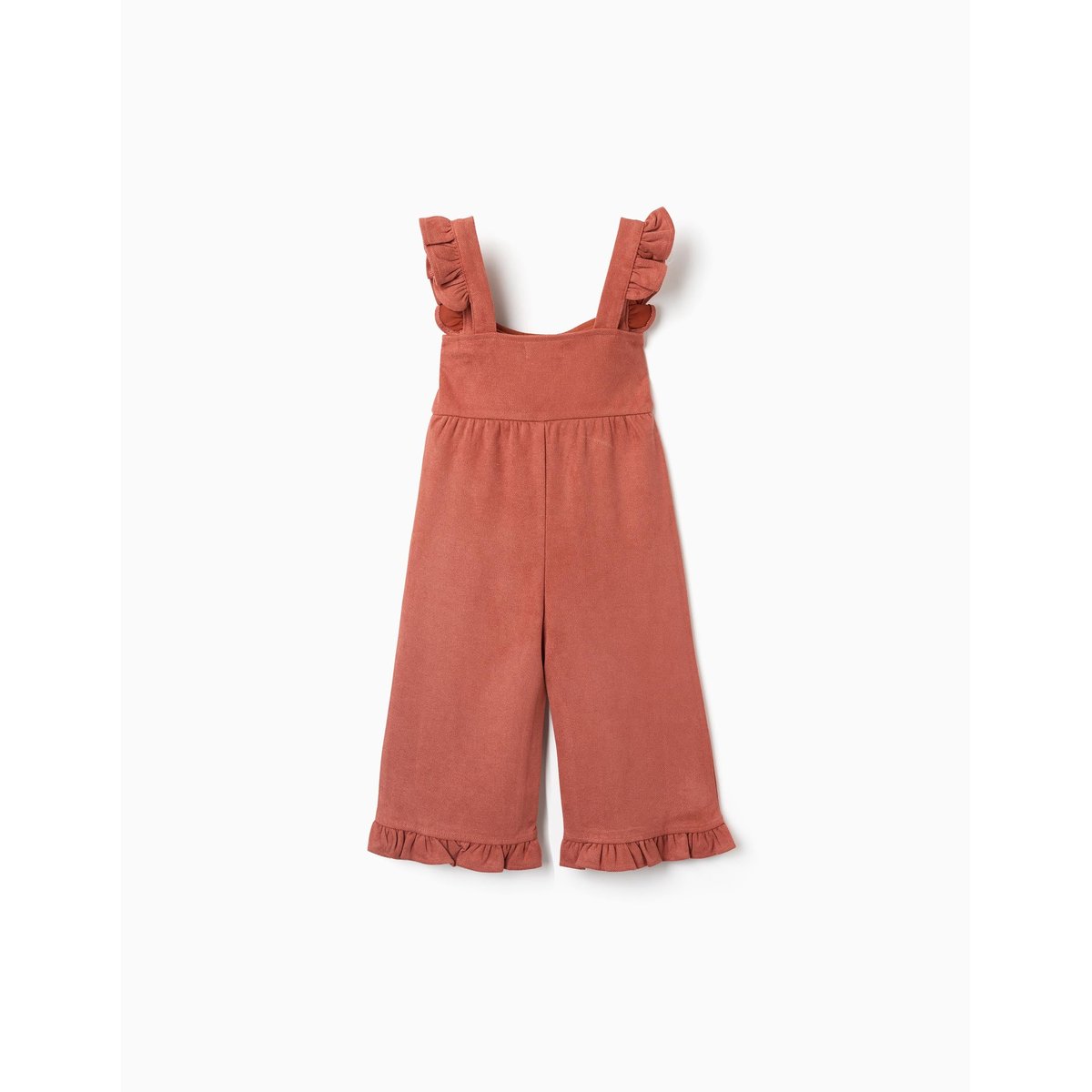 Salopette à jambe large avec volants marrón, ZIPPY