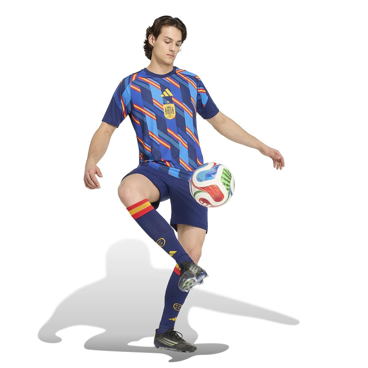 Maglia pre-partita Spagna Casa, Coppa del Mondo 2026 blu, adidas Performance