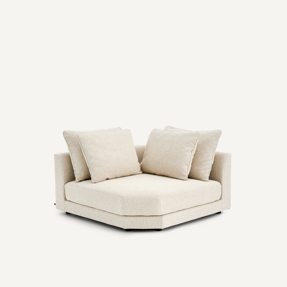 Sofá-cama de canto em tecido bouclé, TIBERIO cru, AM.PM