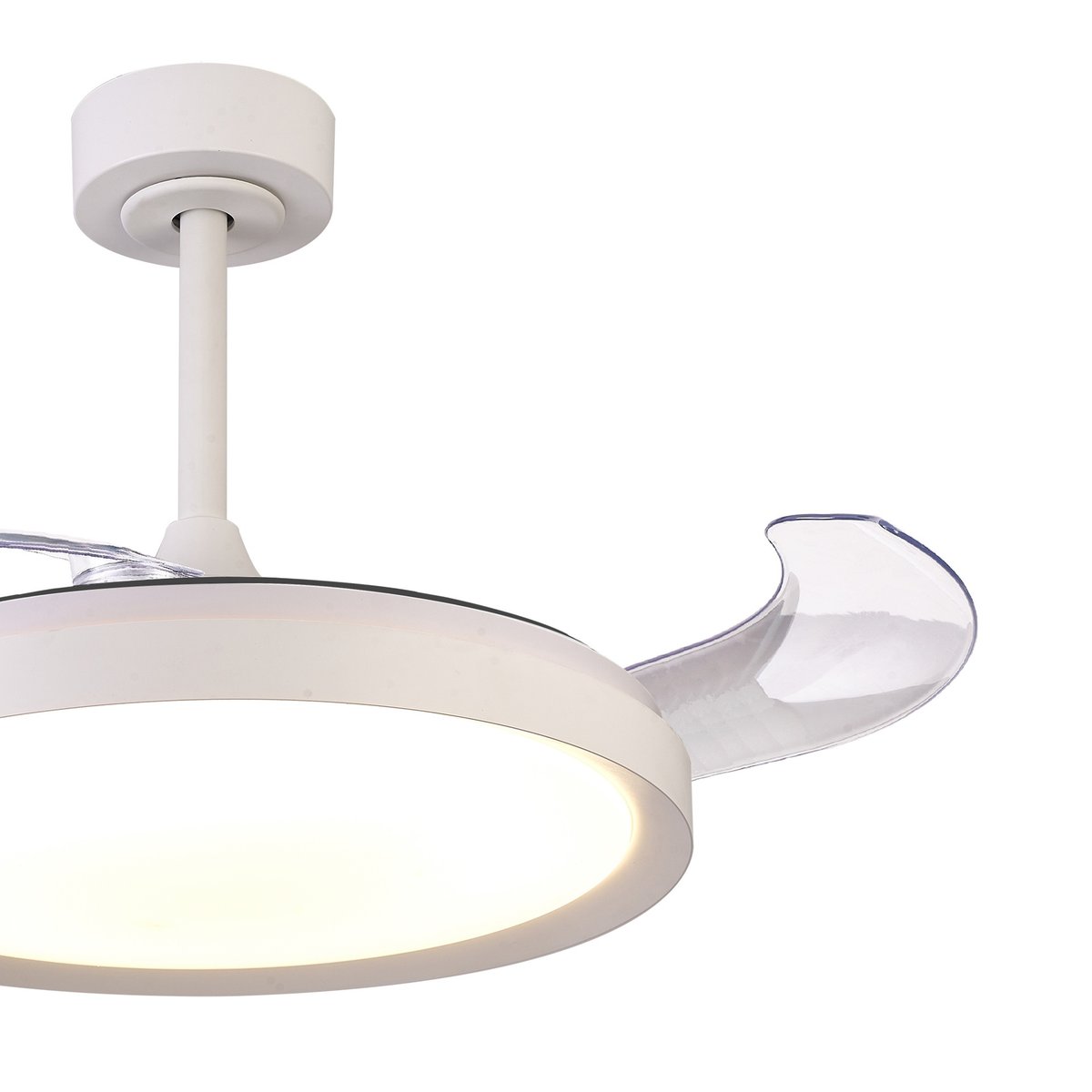 Plafonnier design en métal classique, D.51.5 à 106 , MISTRAL blanc, MANTRA