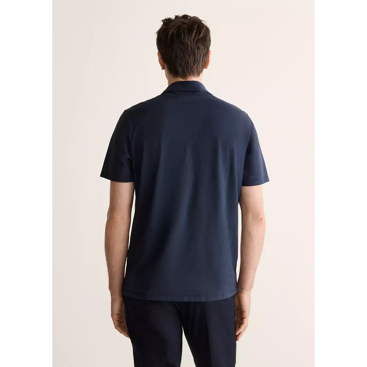 Polo slim-fit 100 % coton bleu marine, MANGO MAN