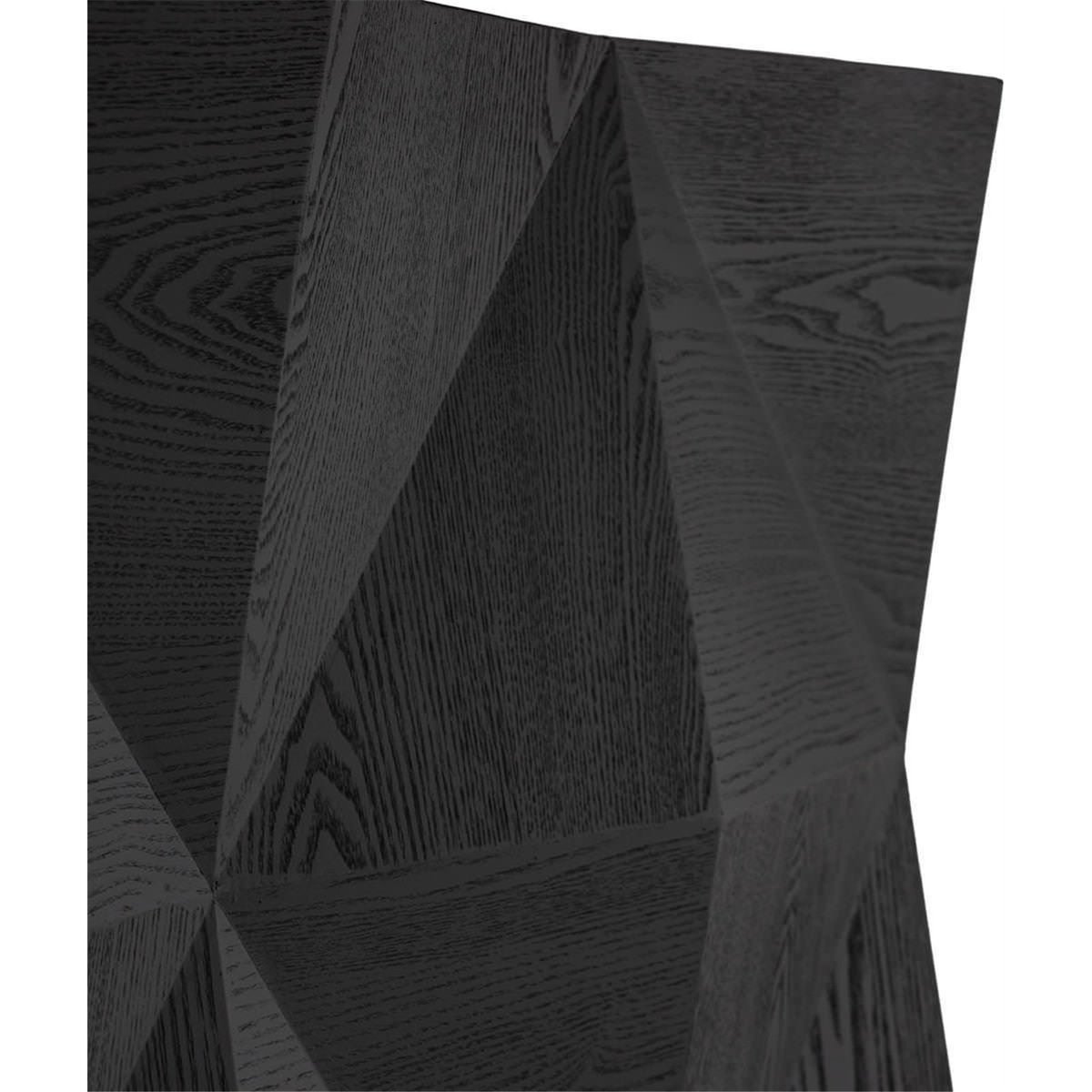 Sculpture murale géométrique contemporaine noir, RECOLLECTION