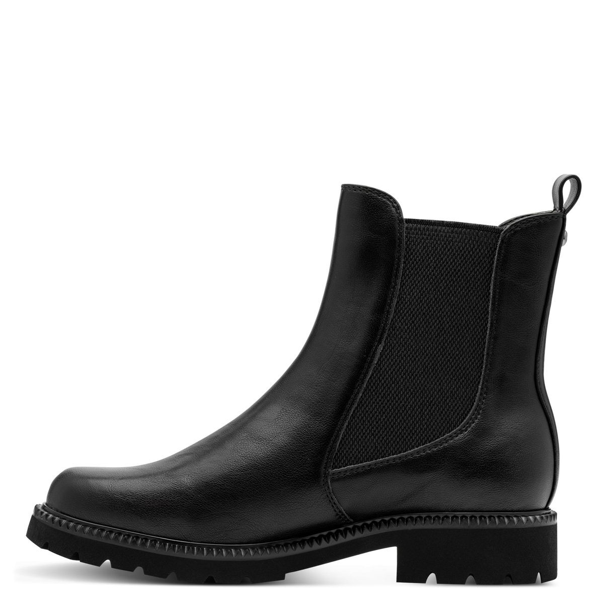Bottine Chelsea talon bloc noir, TAMARIS