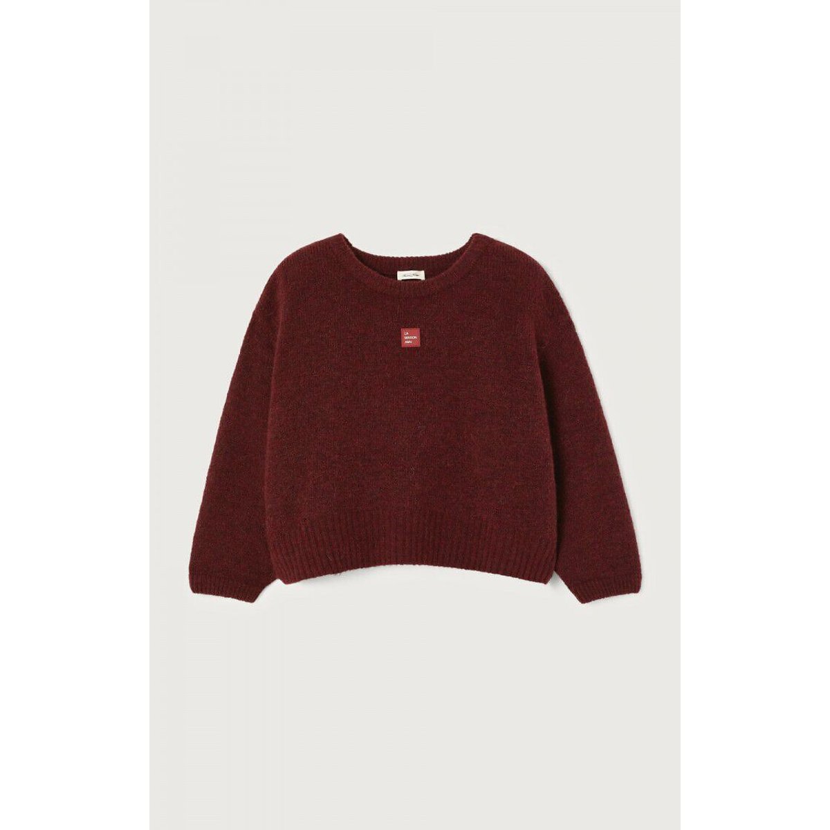 Pull ample col bateau, EAST bordeaux chiné, AMERICAN VINTAGE