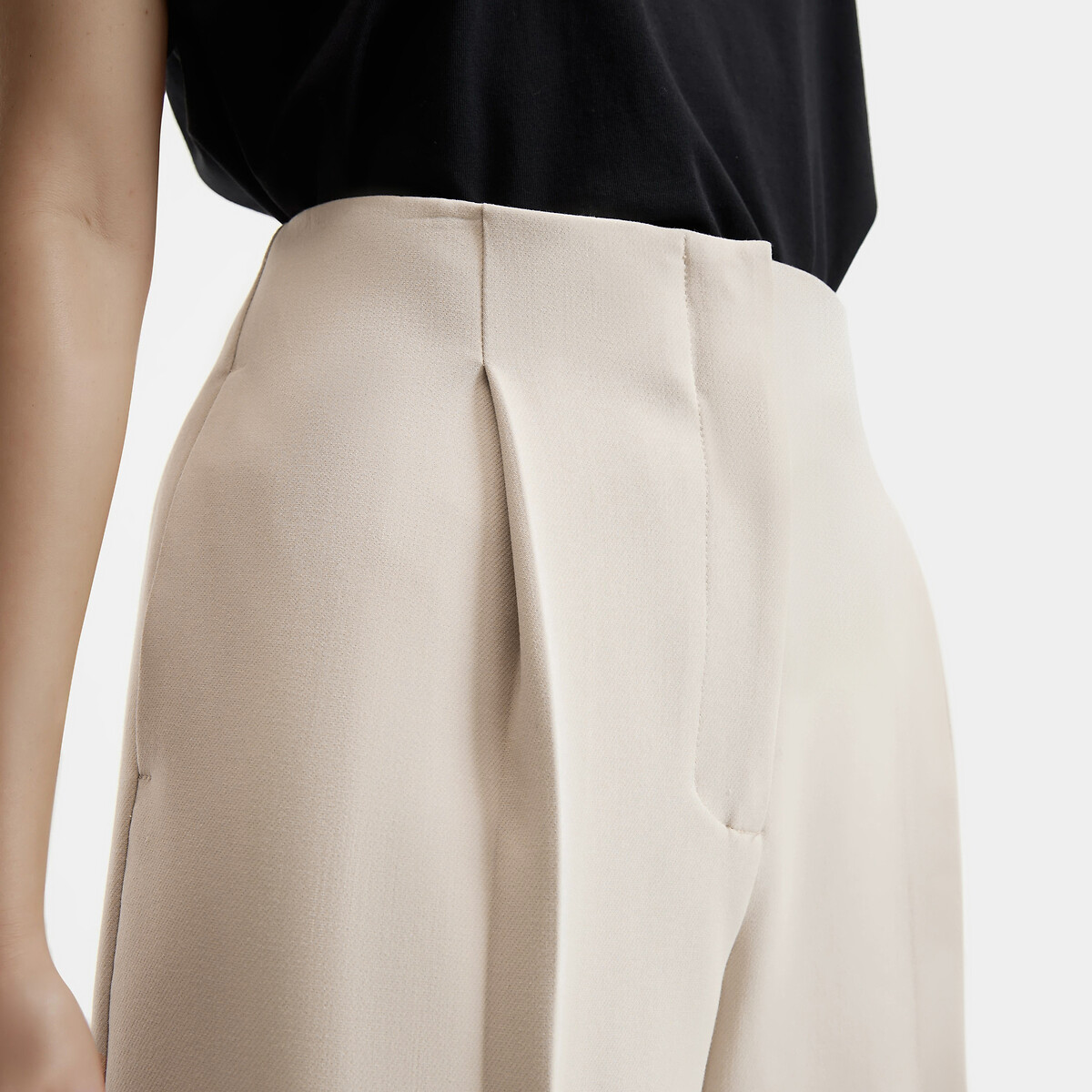Pantalon cigarette beige, LA REDOUTE COLLECTIONS
