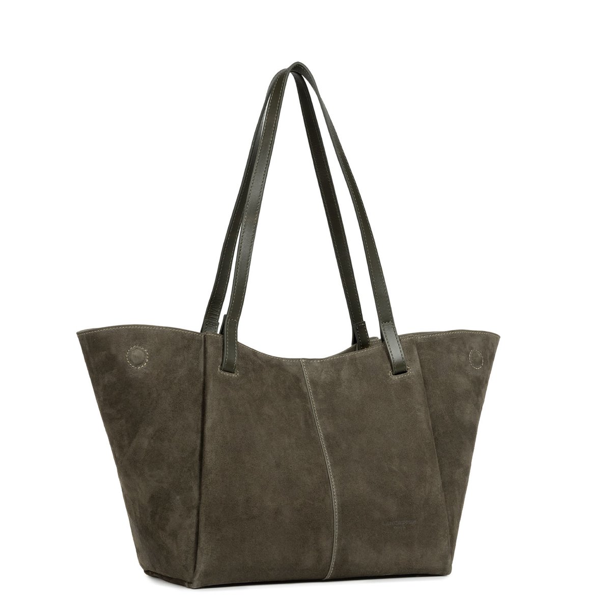 Sac cabas épaule SUÈDE kaki, LANCASTER