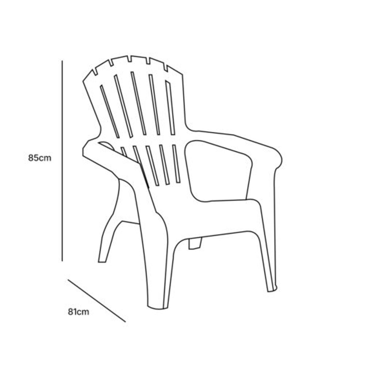 Fauteuil ADIRONDACK vert, WILSA GARDEN