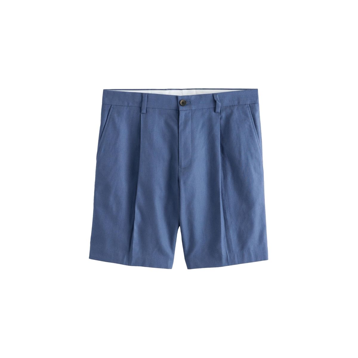 Short habillé décontracté en lin mélangé bleu, NEXT