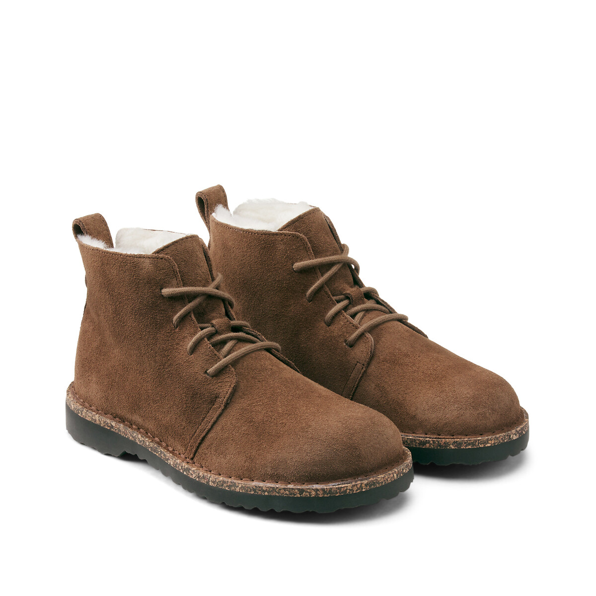 Uppsala Suede Chukka Boots with Faux Fur Lining camel, BIRKENSTOCK