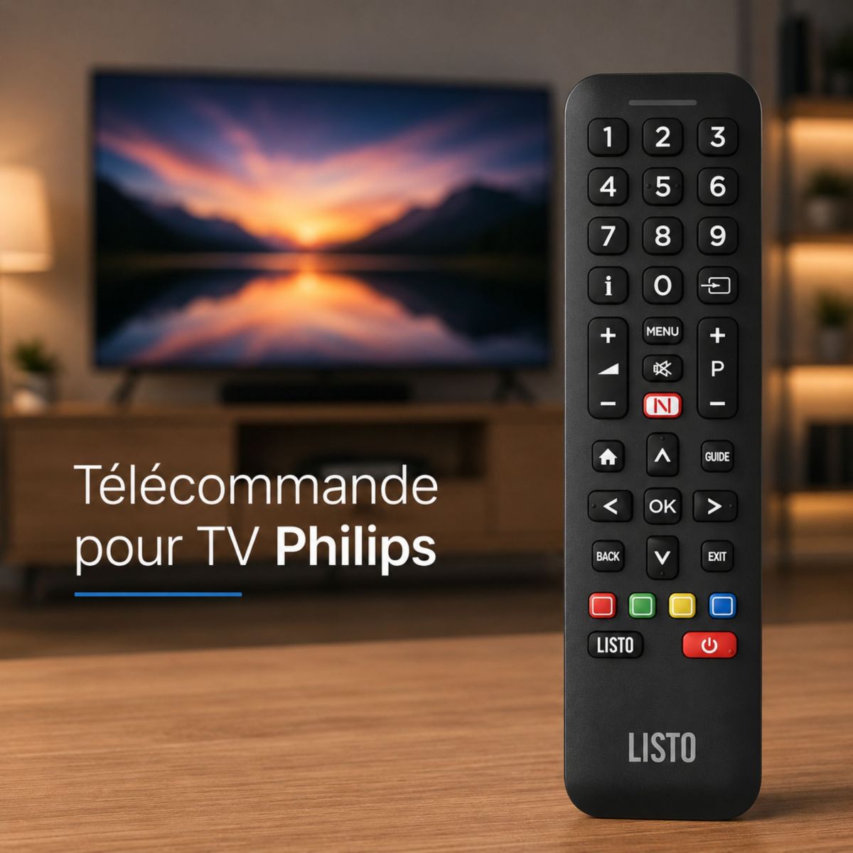 Télécommande pour TV Phillips couleur unique, ESSENTIEL B