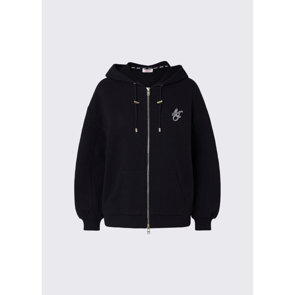 Sweat à Capuche avec Zip noir, LIU JO