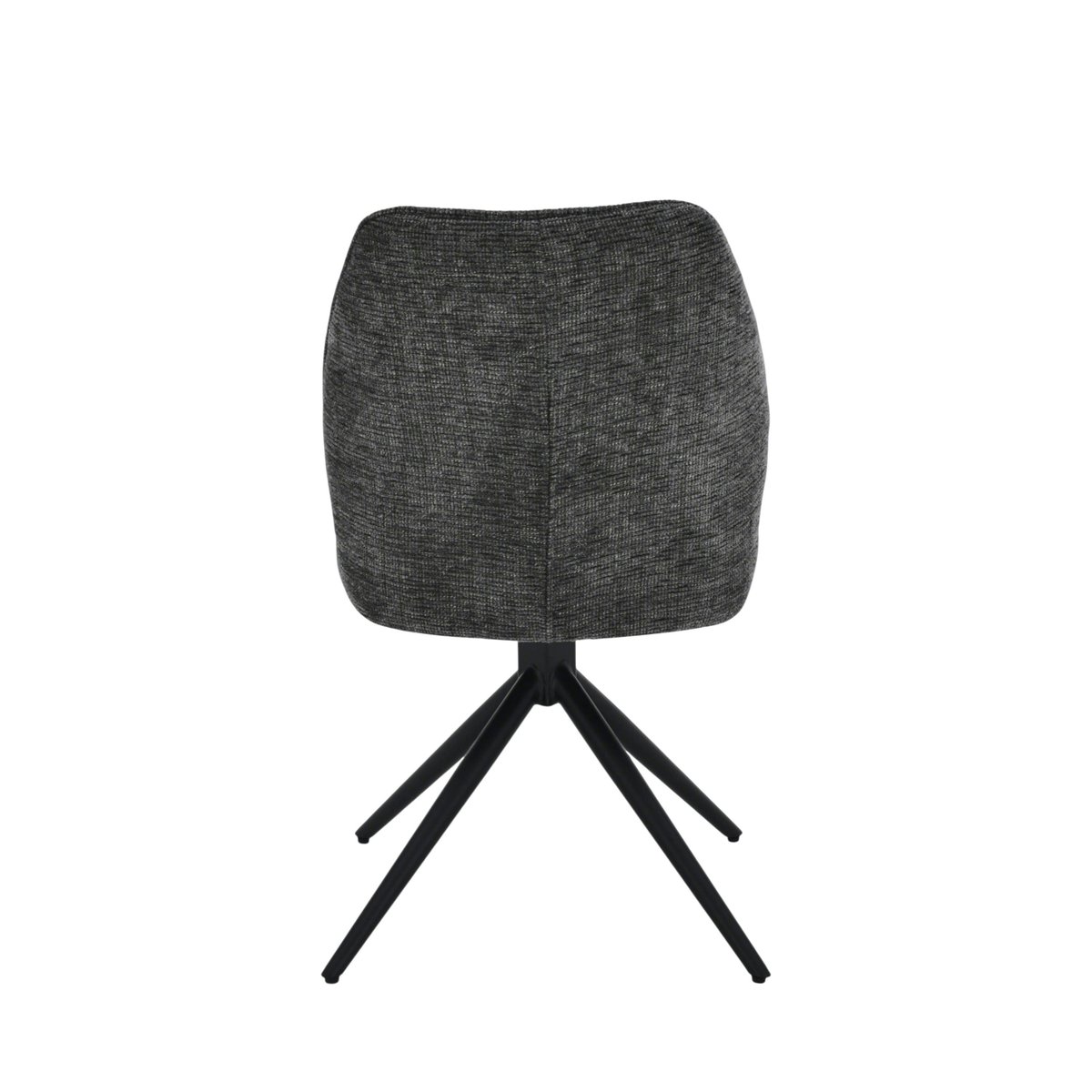 Chaise pivotante en tissu, assise épaisse (lot de 2) LUGANO gris, PIER IMPORT