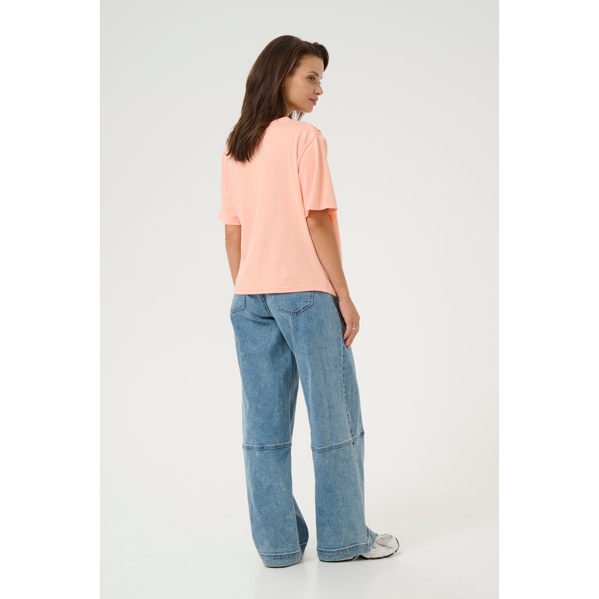 T-shirt orange peach nectar, KAFFE