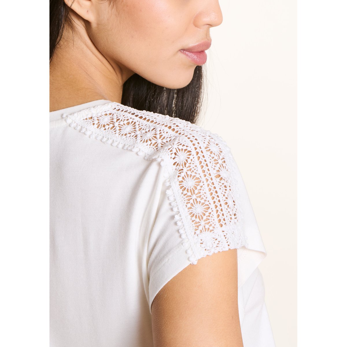 T-shirt manches courtes blanc, LA FEE MARABOUTEE