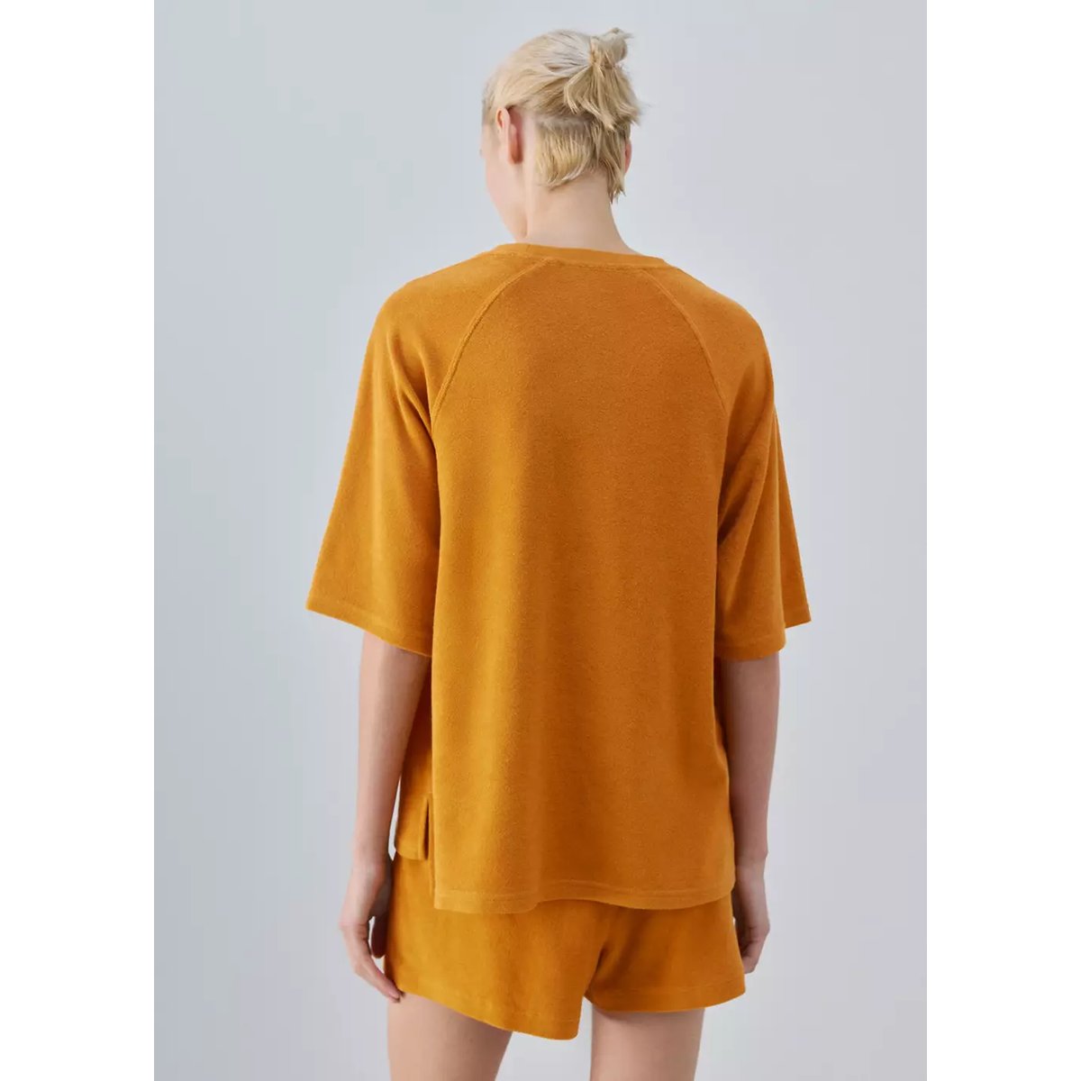 Pull en coton bouclette orange, MANGO