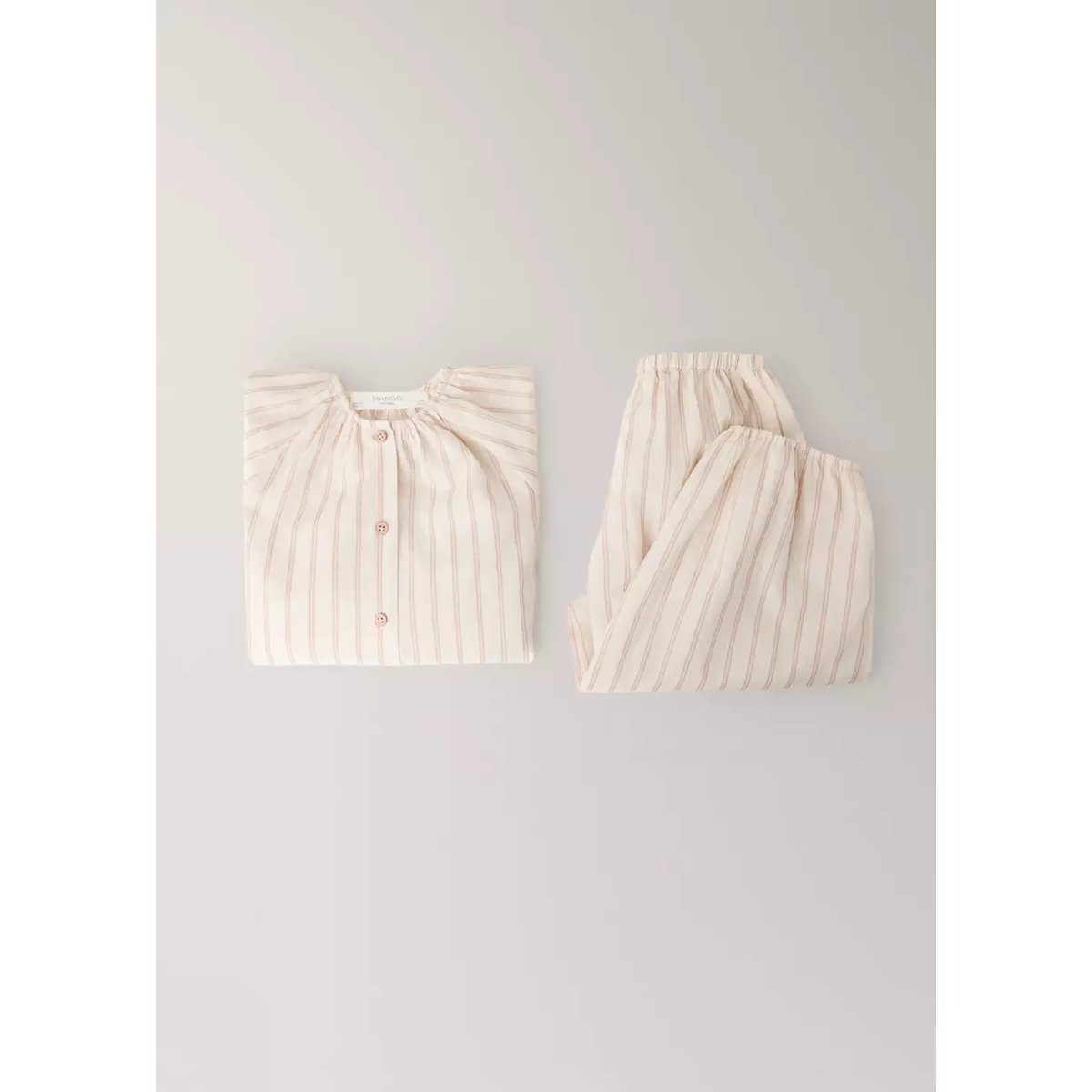 Pantalon pyjama rayures nude, MANGO HOME