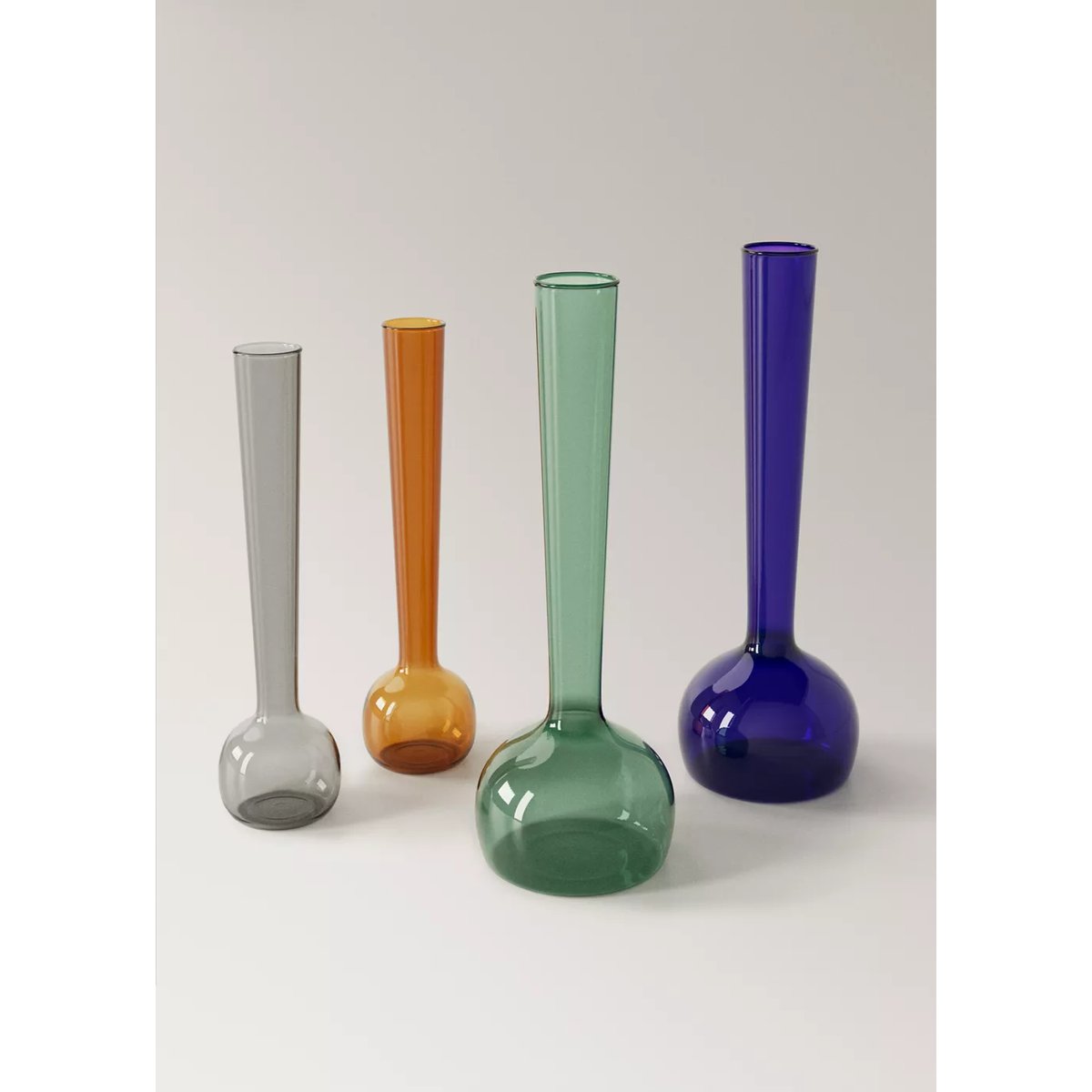 Vase en verre borosilicate bleu pétrole, MANGO HOME