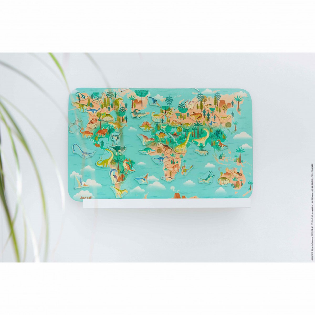 Planisphère magnétique Dino multicolore, JANOD