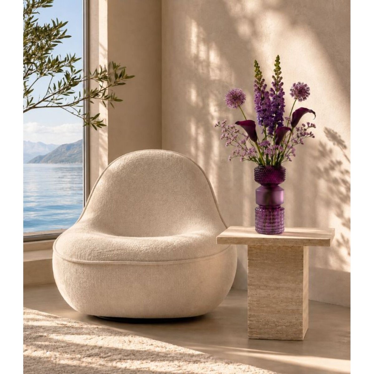 Vase en verre texturé, MARVELOUS violet, KARE DESIGN
