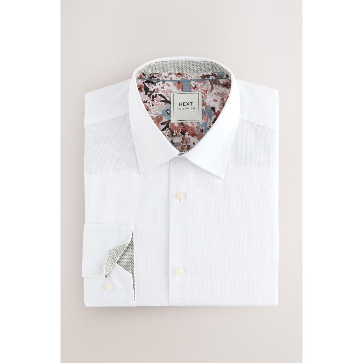 Chemise facile d’entretien à détails texturés blanc, NEXT