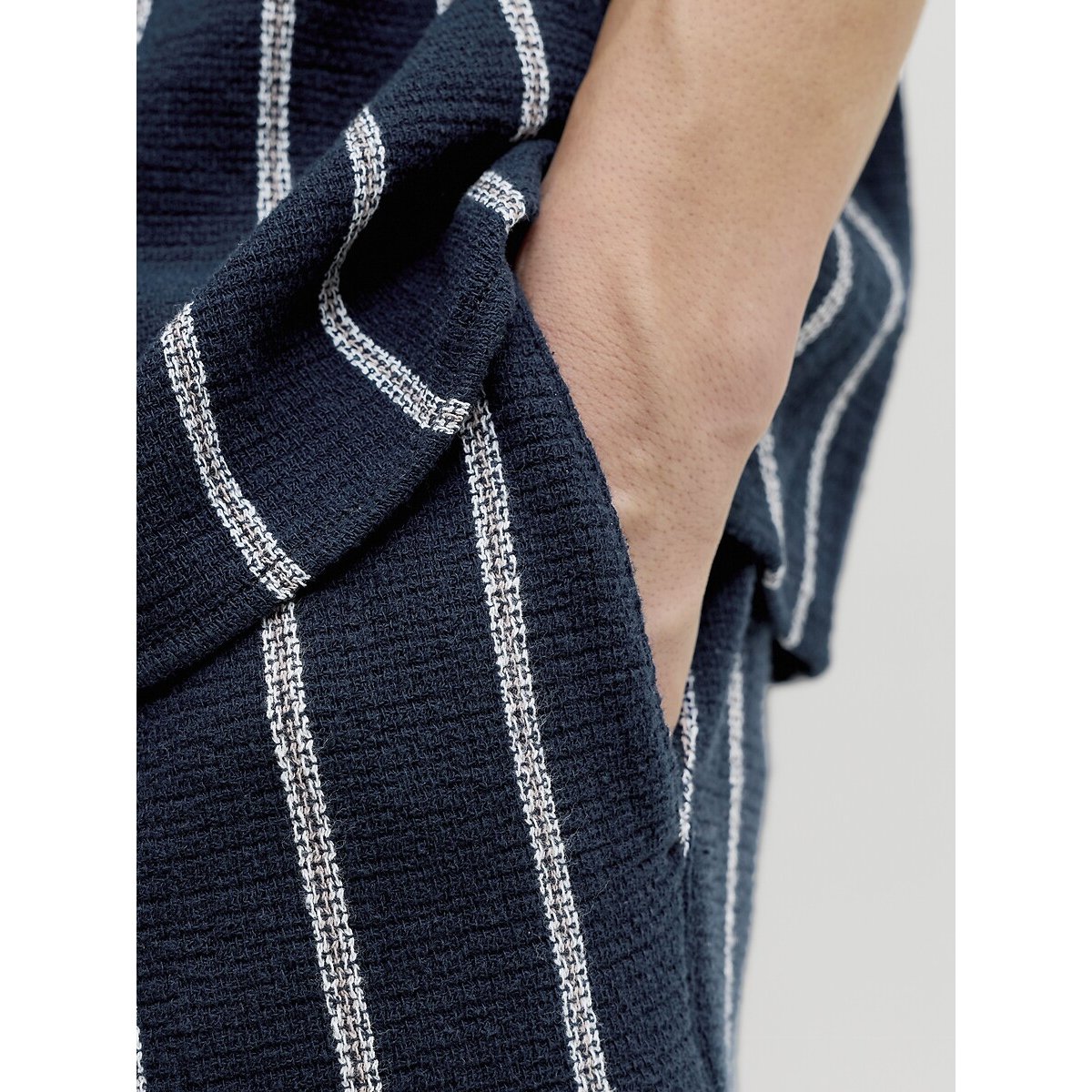 Short en maille à cordon marine, JACK & JONES