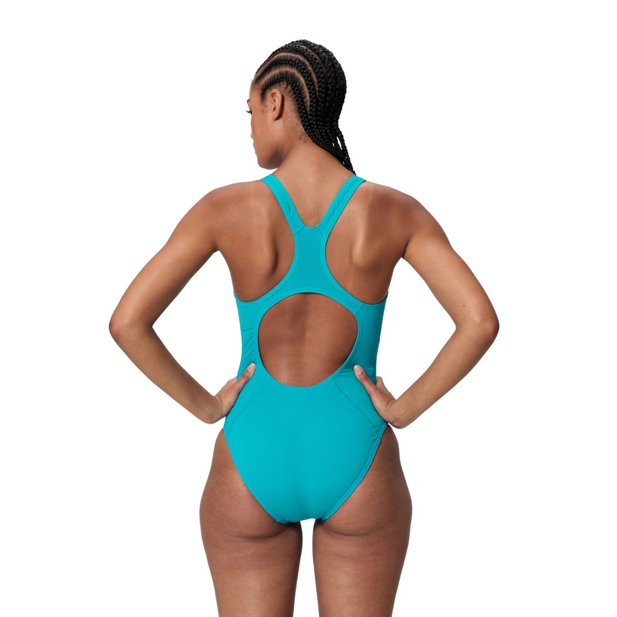 Maillot de bain 1 pièce motif/style uni MEDALIST bleu clair, SPEEDO