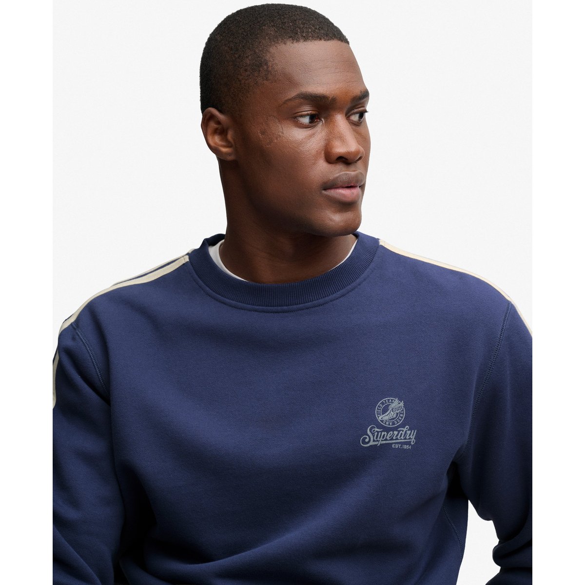 Sweat Athletic Club Graphique Coupe Décontractée bleu frontière, SUPERDRY