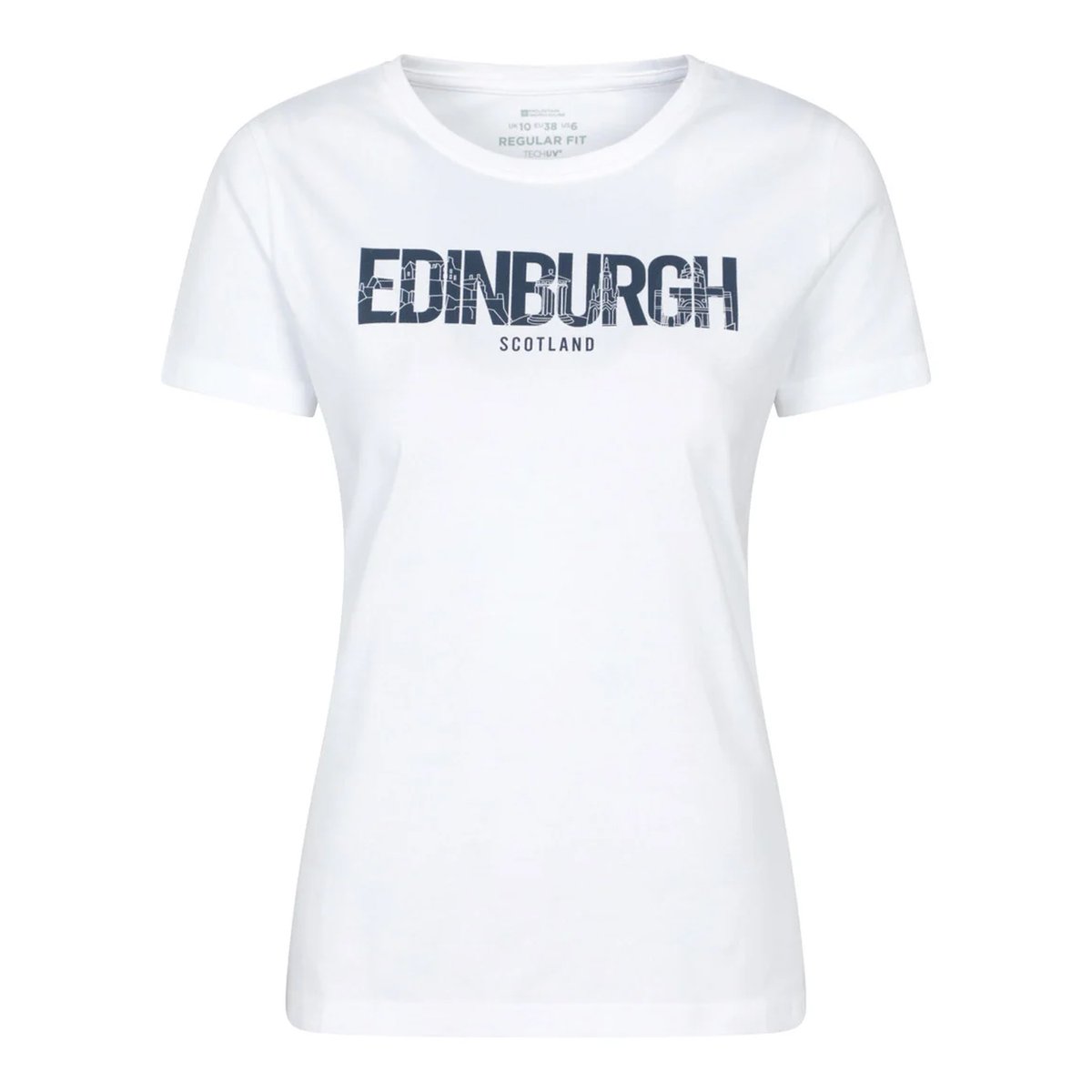 T-shirt décontracté manches courtes EDINBURGH blanc, MOUNTAIN WAREHOUSE
