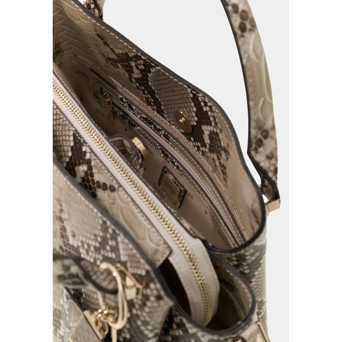 Sac À Main Imprimé Animalier Yvonne marron multi, GUESS