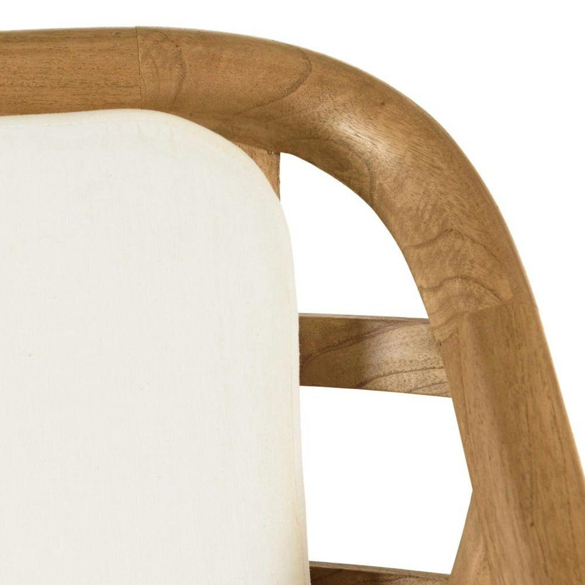 Canapé 2 places avec coussins blanc en mindi TIVARO bois naturel, PIER IMPORT