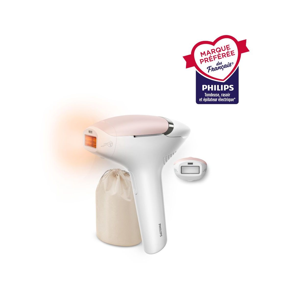 Epilateur lumière pulsée BRI930/00 PEARL PEACH couleur unique, PHILIPS