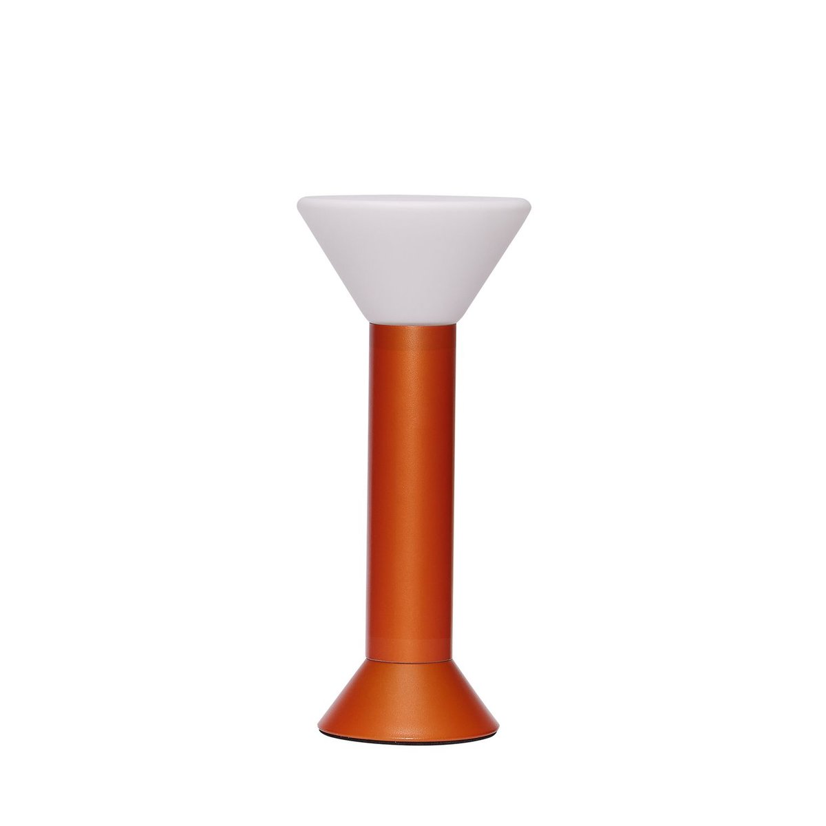 Lampe portable en verre et fer FLASH orange métallisé, HUBSCH