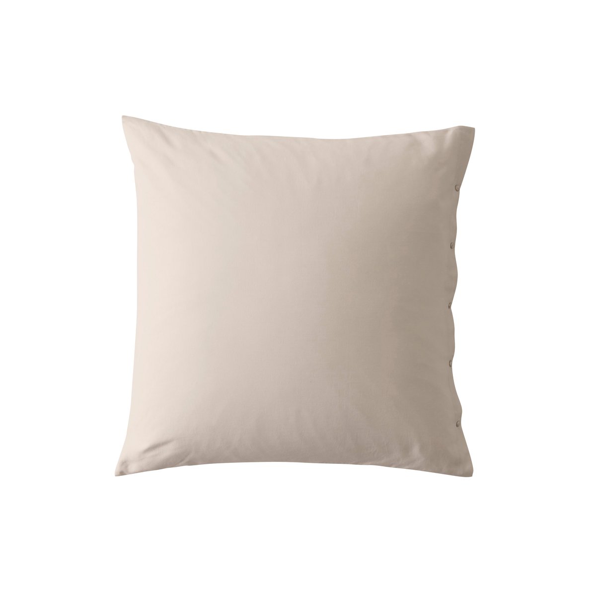 Taie d'oreiller carrée satin de coton lavé bio QUARTZ dune, CARRE BLANC