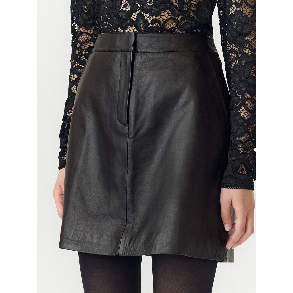 Mini-Jupe En Cuir black 3, YAS