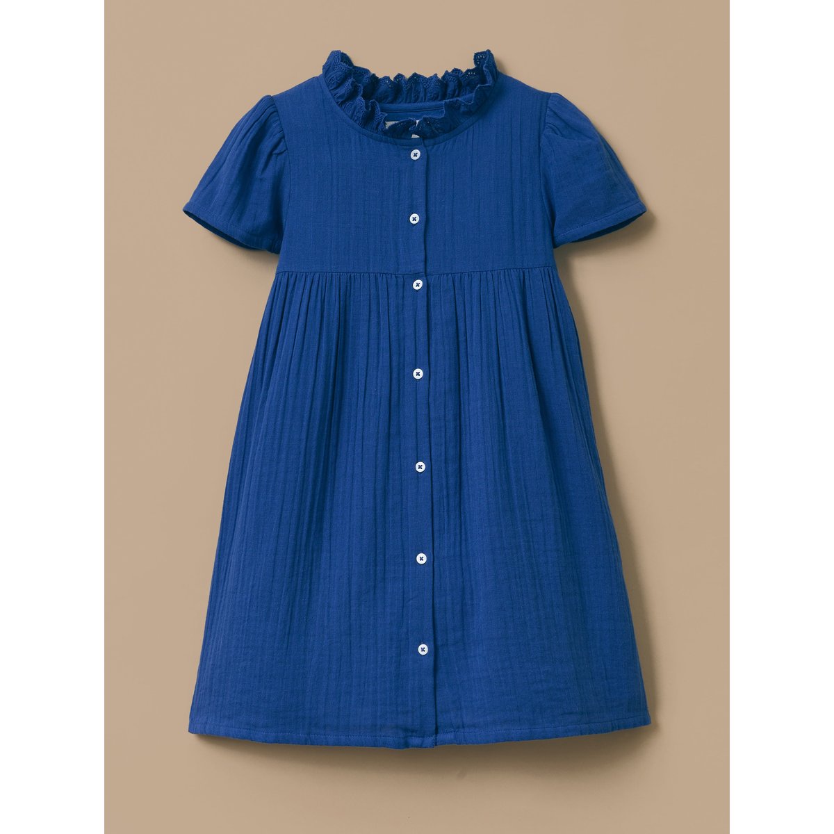 Robe en gaze de coton outremer, CYRILLUS