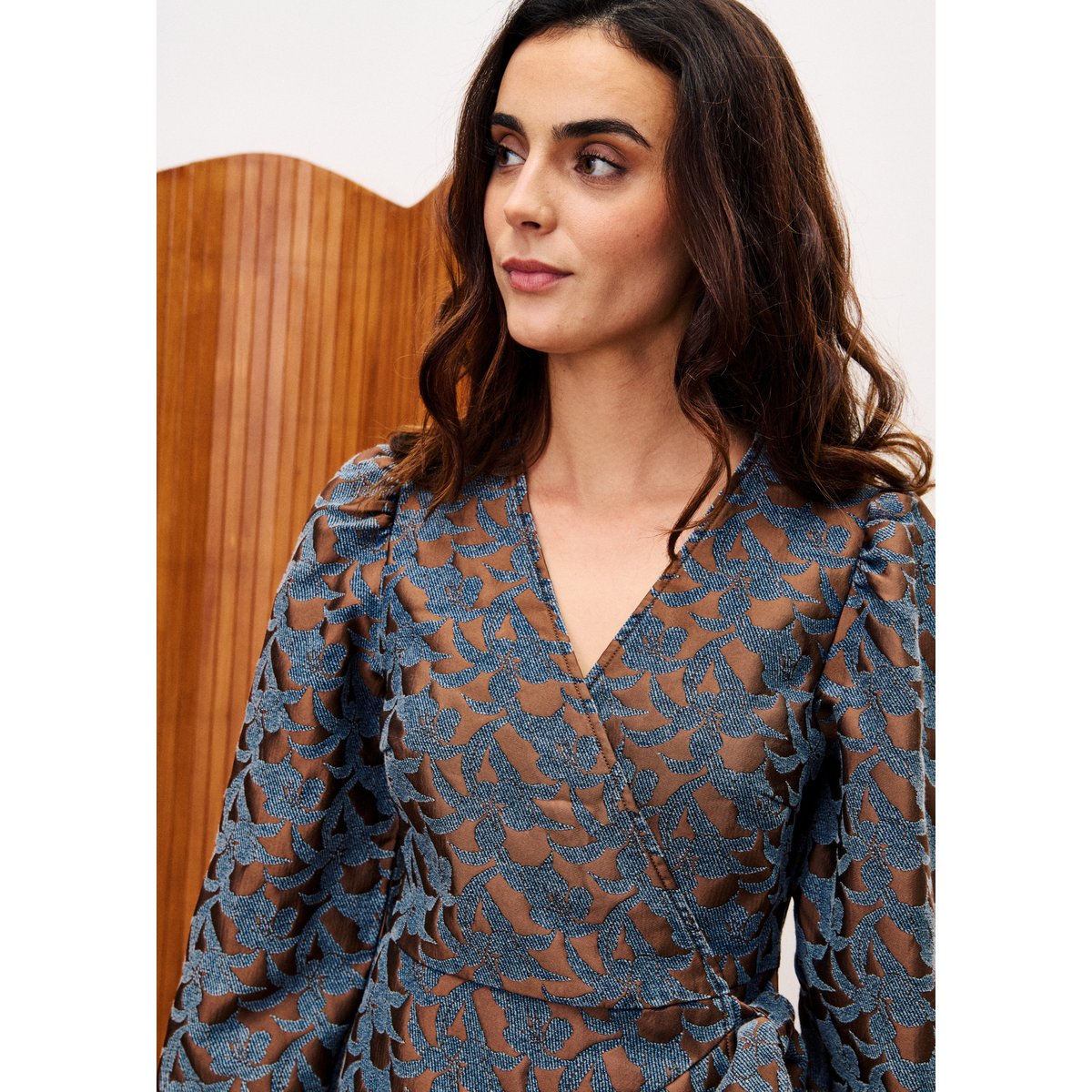 Robe en coton SALEM marron glace, FRNCH