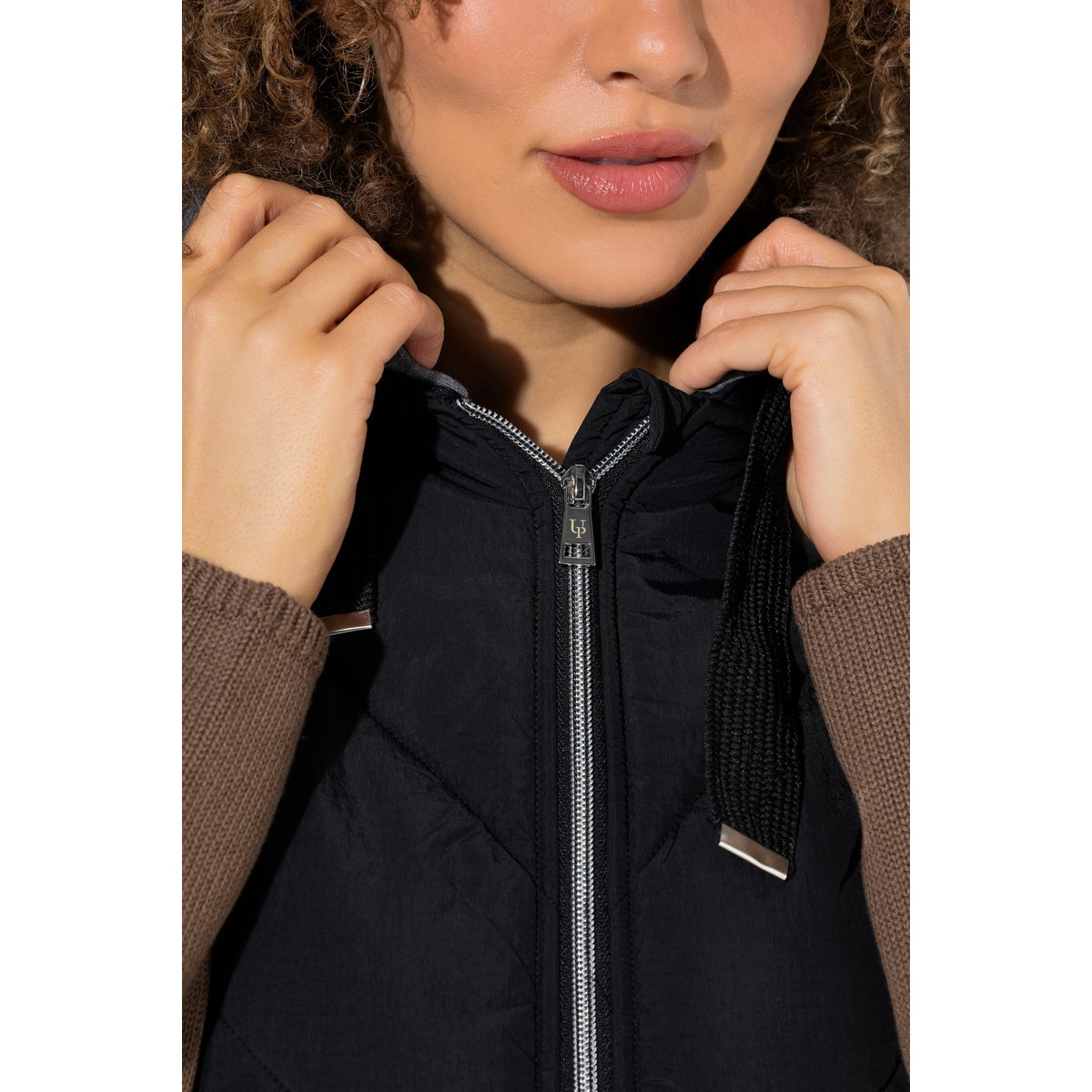 Doudoune sans manches HYPRAR, capuche noir, ULLA POPKEN