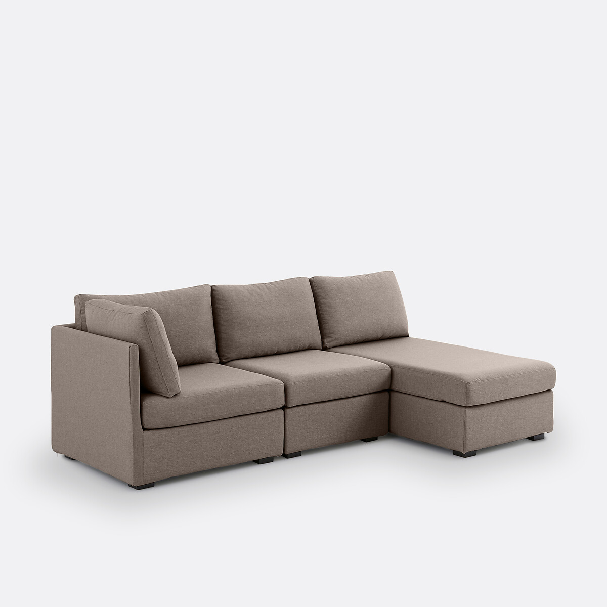 Mêlee longchair, superieur comfort, Robin taupe , SO'HOME