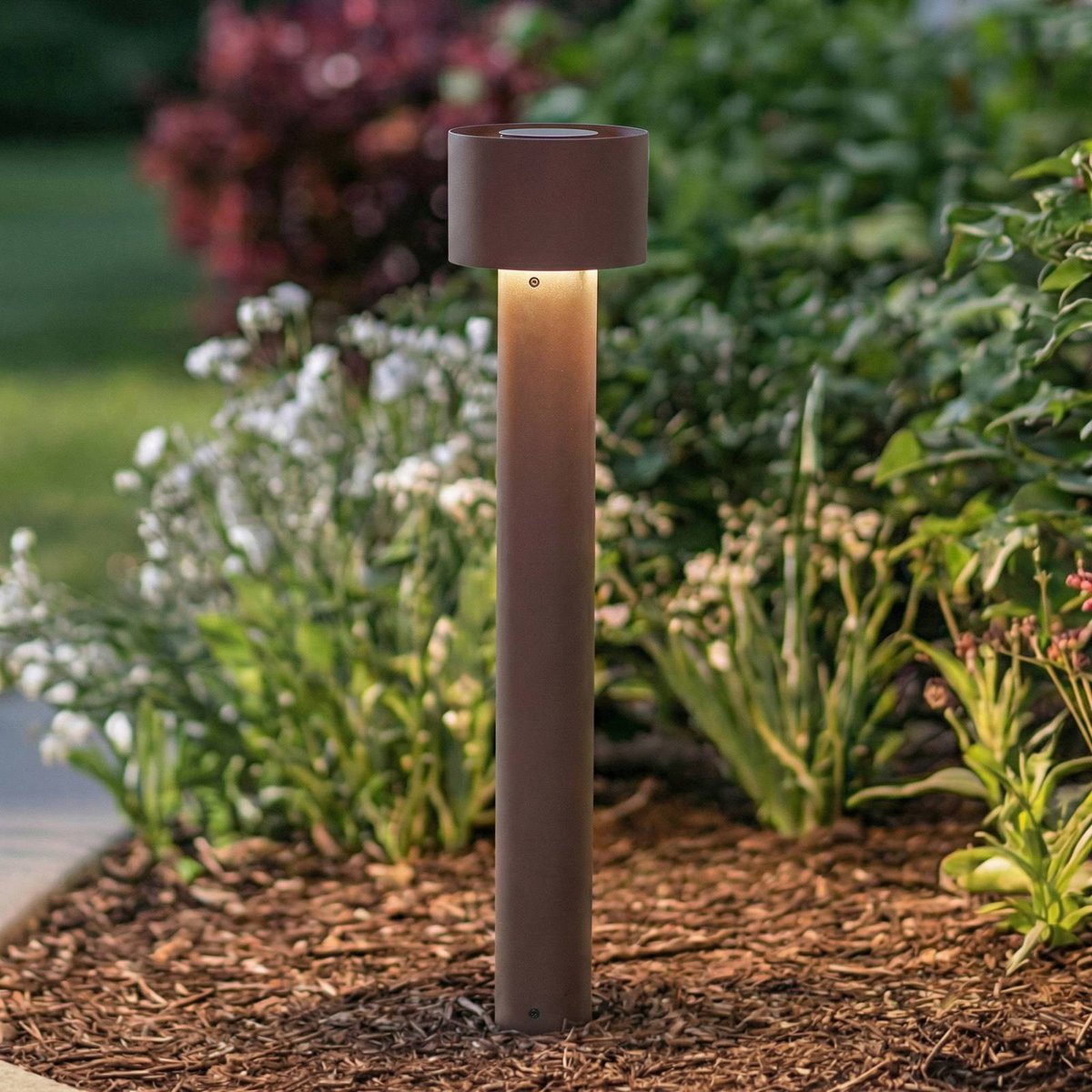 Luminaire extérieur en aluminium moderneLED brun rouille, ARCCHIO
