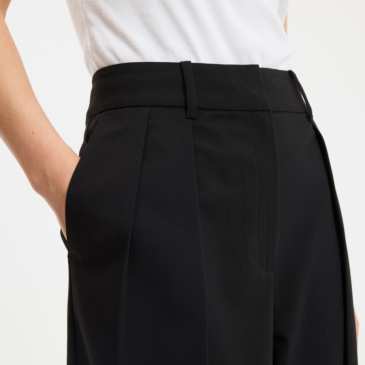 Blazer court coupe cintrée noir, LA REDOUTE COLLECTIONS